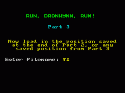 Run, Bronwynn, Run! (1992)(FSF Adventures)(Part 3 Of 3) (USA) Game Cover